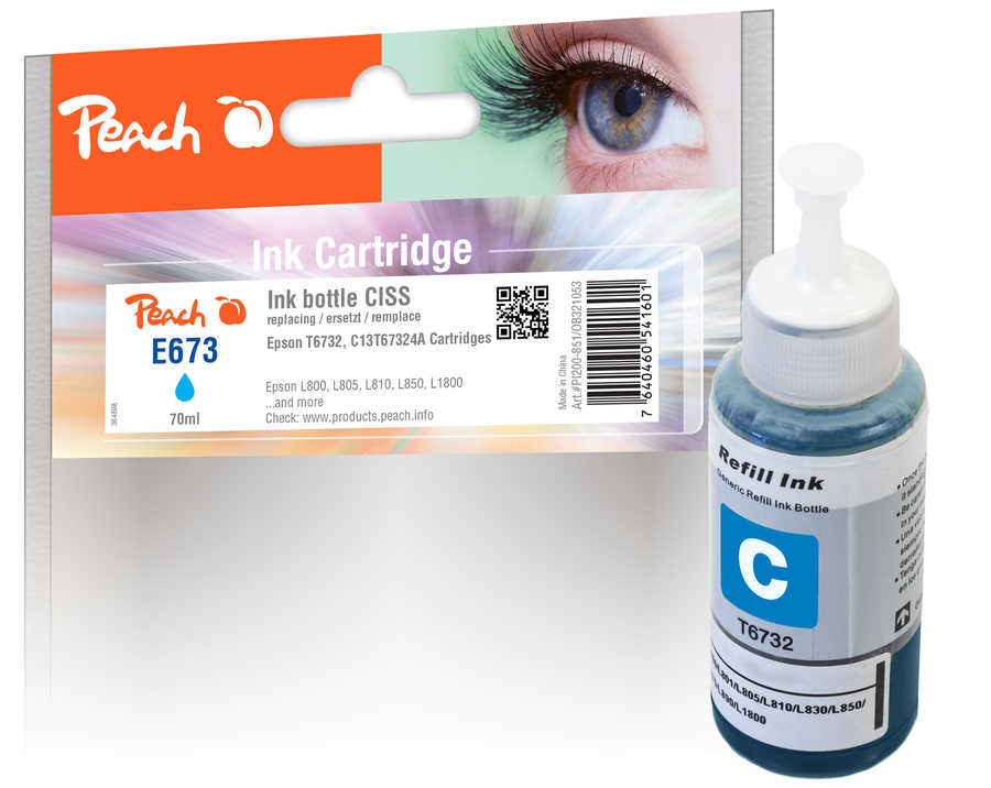 Peach 321053 ink cartridge 1 pc(s) Compatible Standard Yield Cyan