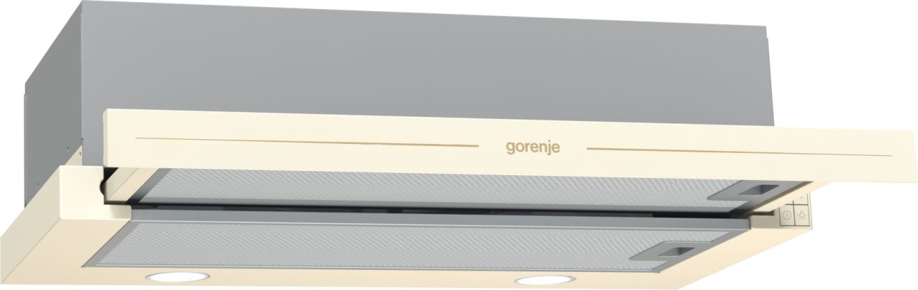 Gorenje BHP62CLI cooker hood Semi built-in (pull out) Ivory 435 m³/h – image 3