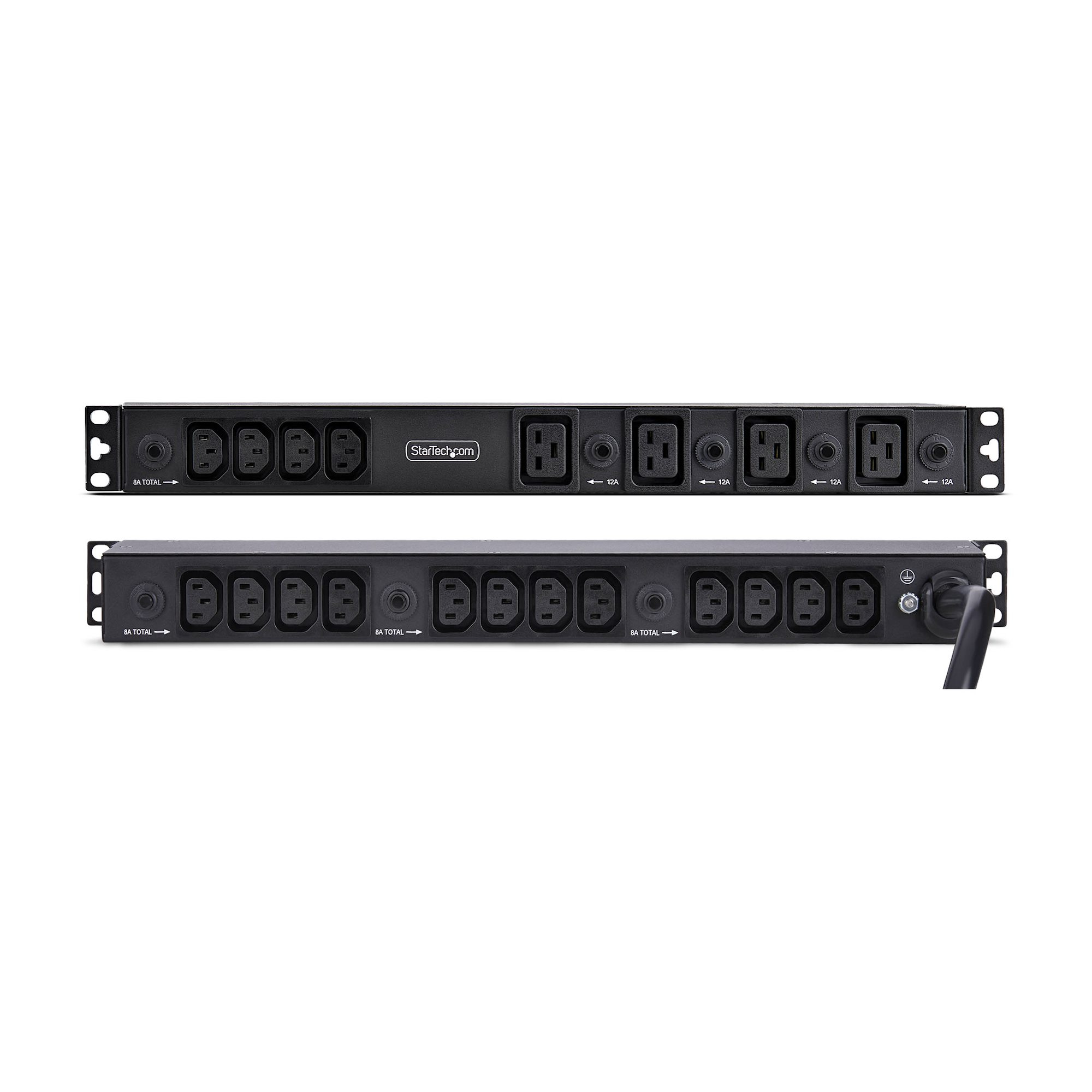 StarTech.com 20-Outlet Rackmount PDU, 1U Server Power Strip, 16x C13 + 4x C19, 8x Front and 12x Rear Outlets, NEMA L6-30P Wall Connection, 30A/240V, UL-Listed, – image 3