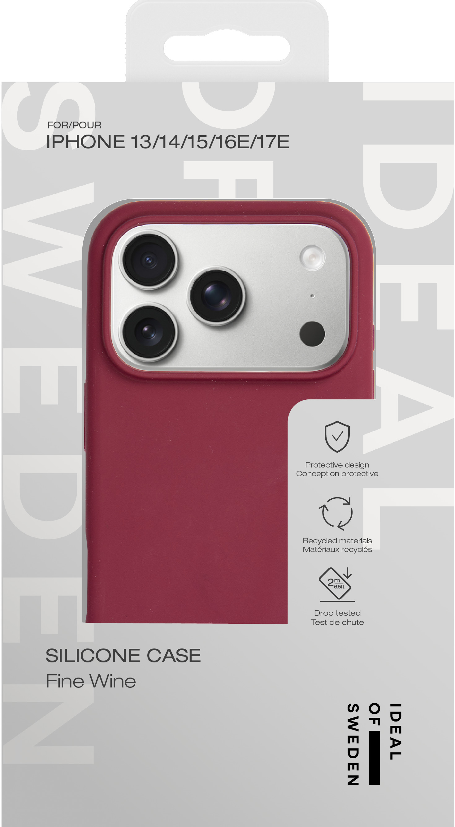 iDeal of Sweden Silicone Case iPhone 13 / 14 / 15 / 16e / 17e Fine Wine – image 4