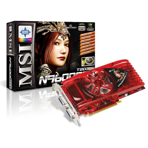 MSI N9600GSO-T2D384OC graphics card GeForce 9600 GSO GDDR3