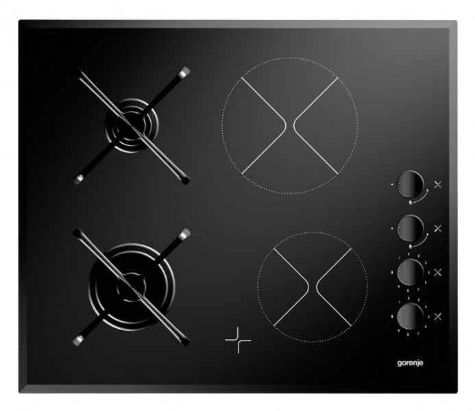 Gorenje KC620BC hob Black Built-in Combi 4 zone(s)