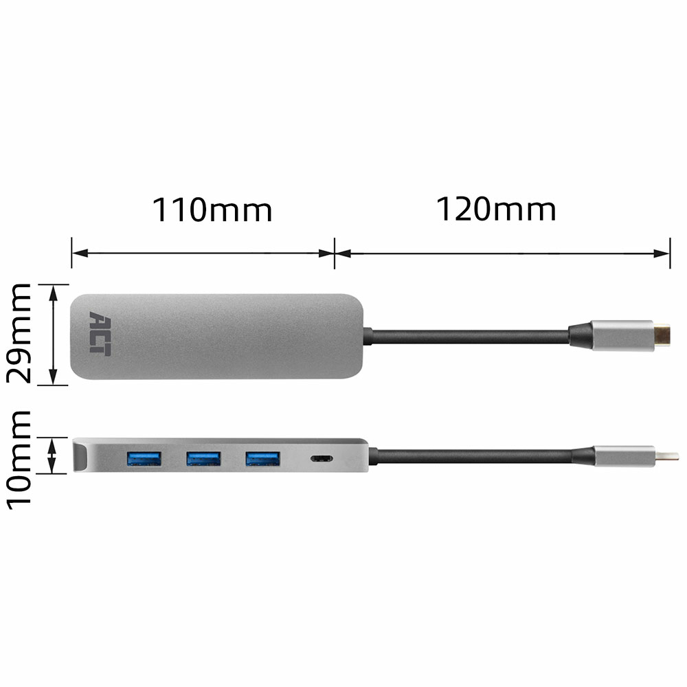 ACT AC7053 USB-C Hub 4 port and PD pass through – image 6