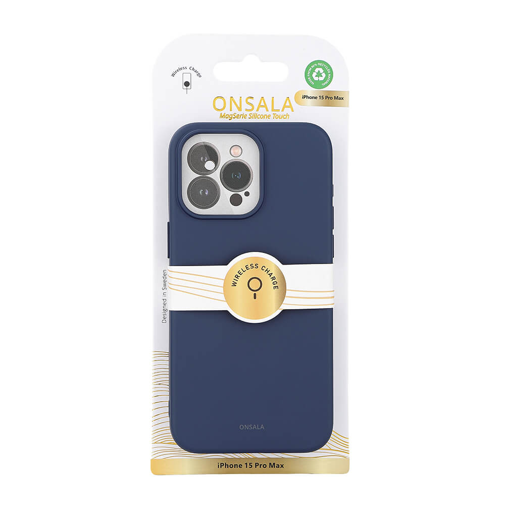 Onsala Phone Case with Silicone Feel MagSeries Dark Blue - iPhone 15 Pro Max – image 2