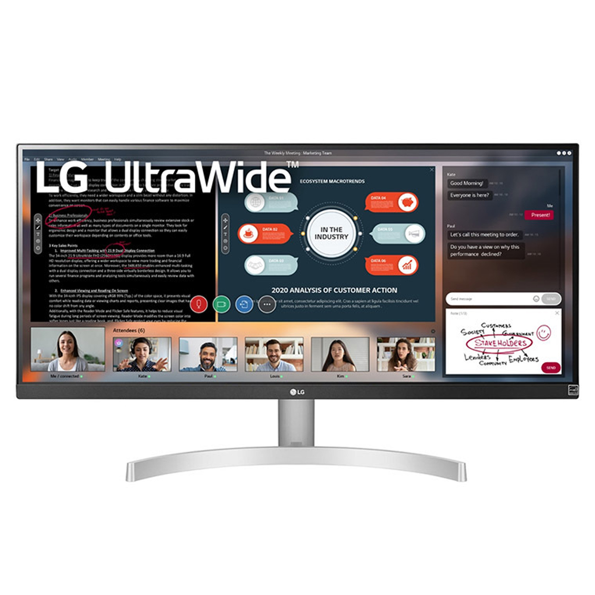 LG 29WN600-W computer monitor – image 1