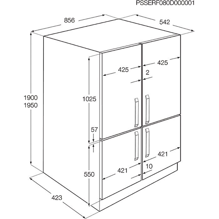 Electrolux ENG4596AOW side-by-side refrigerator Built-in – image 2