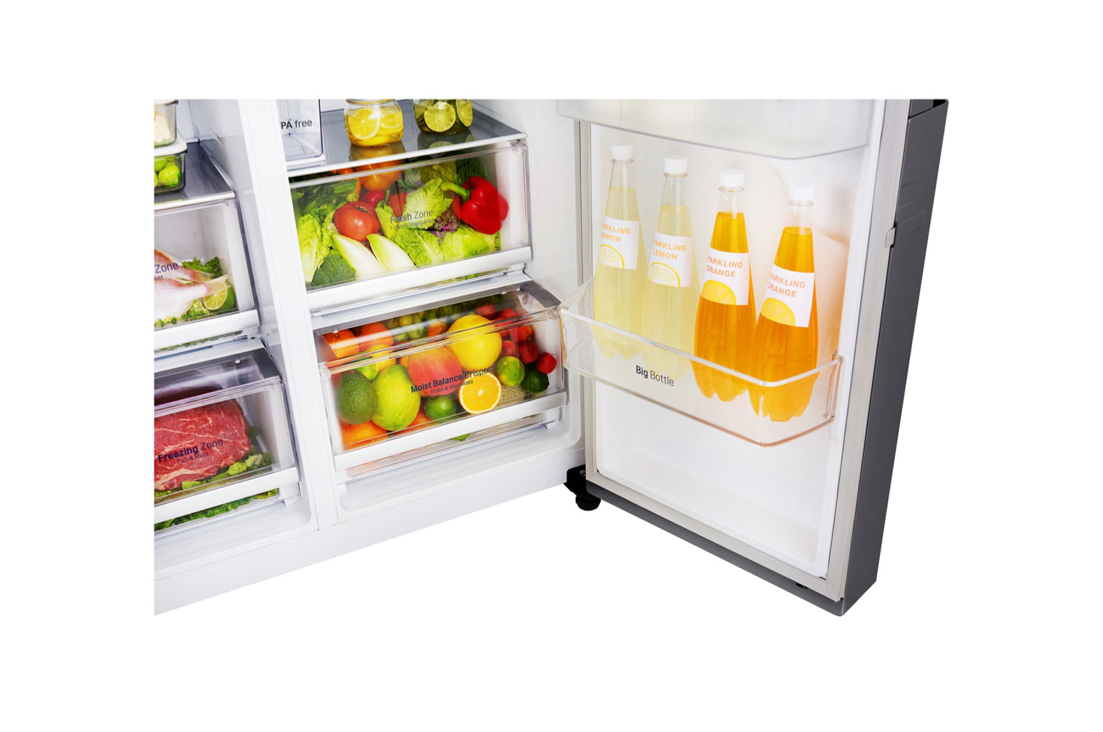 LG GSJ761PZZZ side-by-side refrigerator Freestanding – image 8