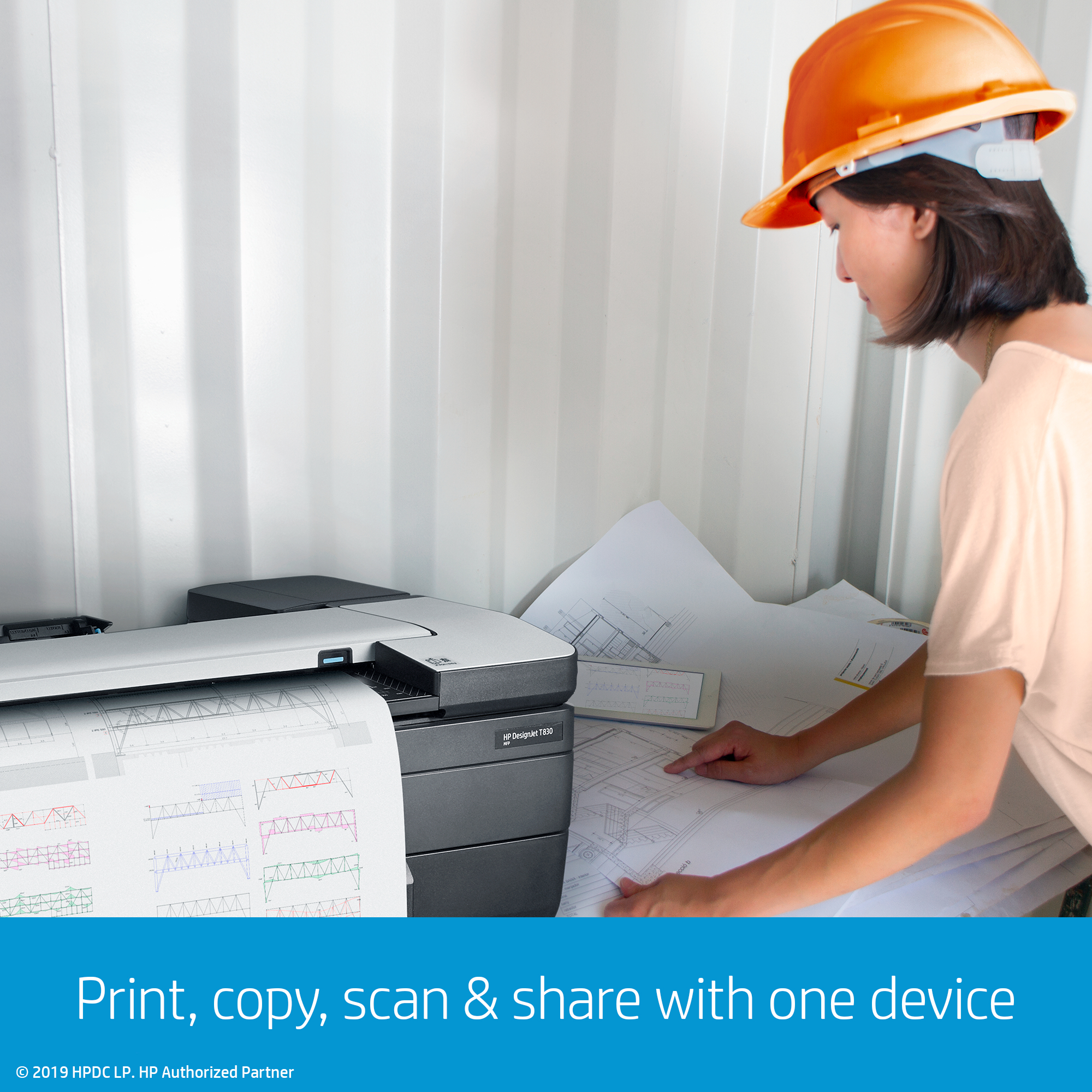 HP Designjet T830 24-in Multifunction Printer. Page description languages: HP-GL/2, TIFF, JPEG, HP-RTL, CALS G4, URF, Prin