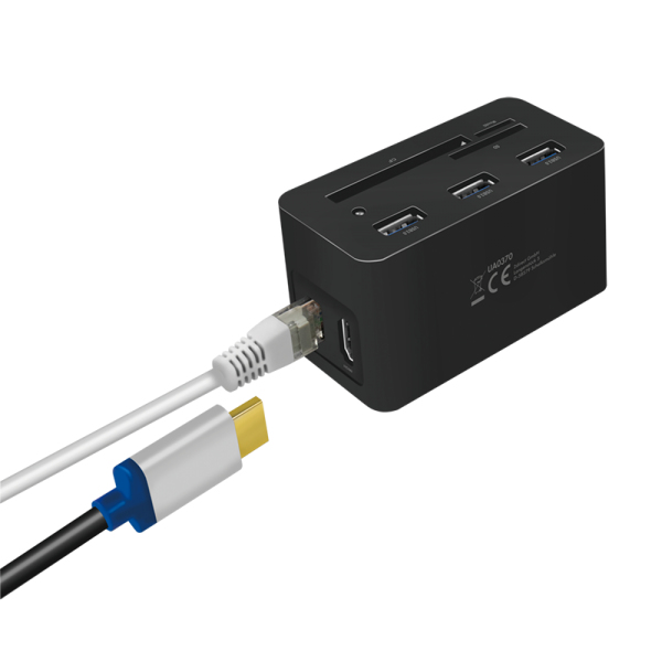 LogiLink UA0370 laptop dock/port replicator Wired USB 3.2 Gen 1 (3.1 Gen 1) Type-C Black – image 3