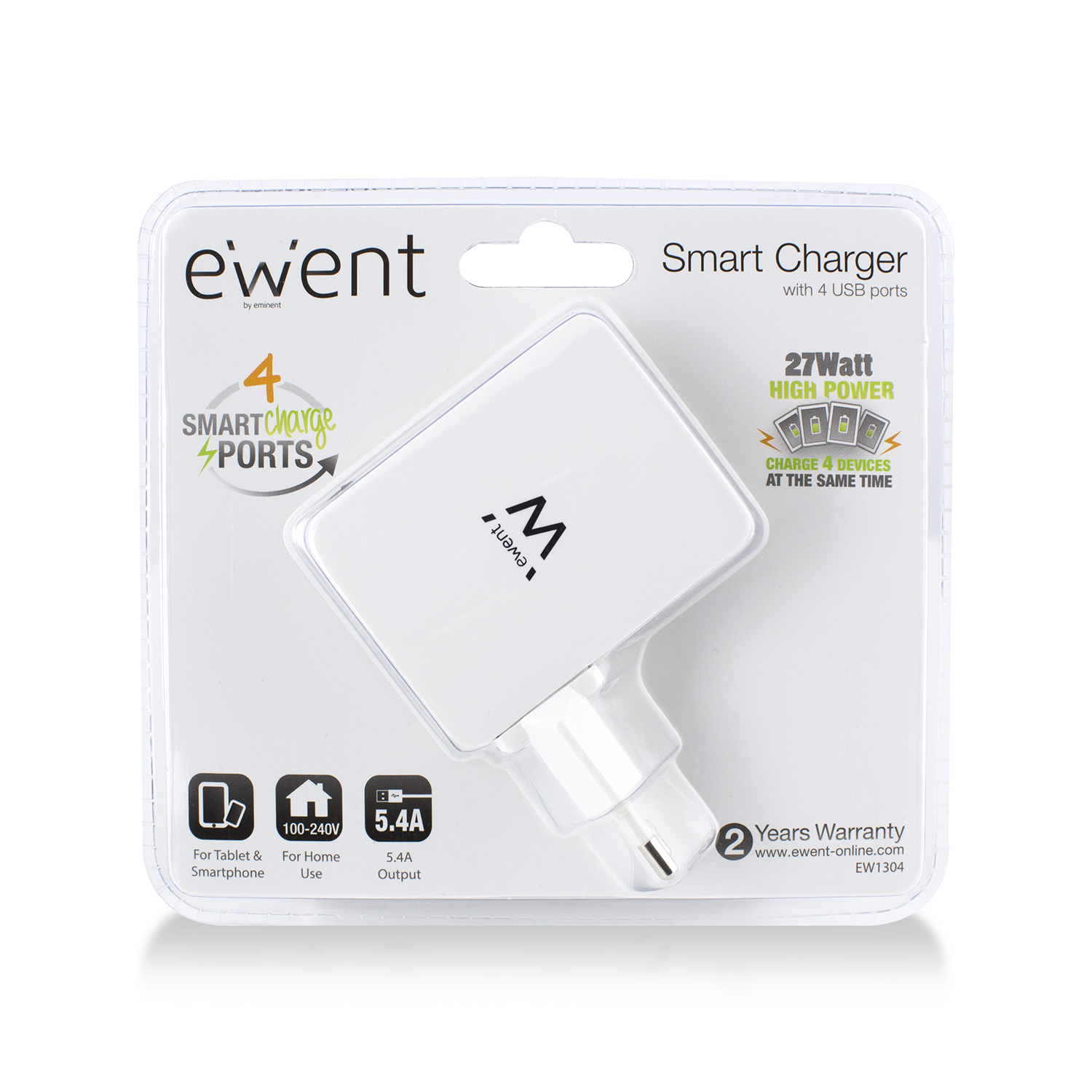 Ewent EW1304 mobile device charger Universal White AC Indoor – image 5