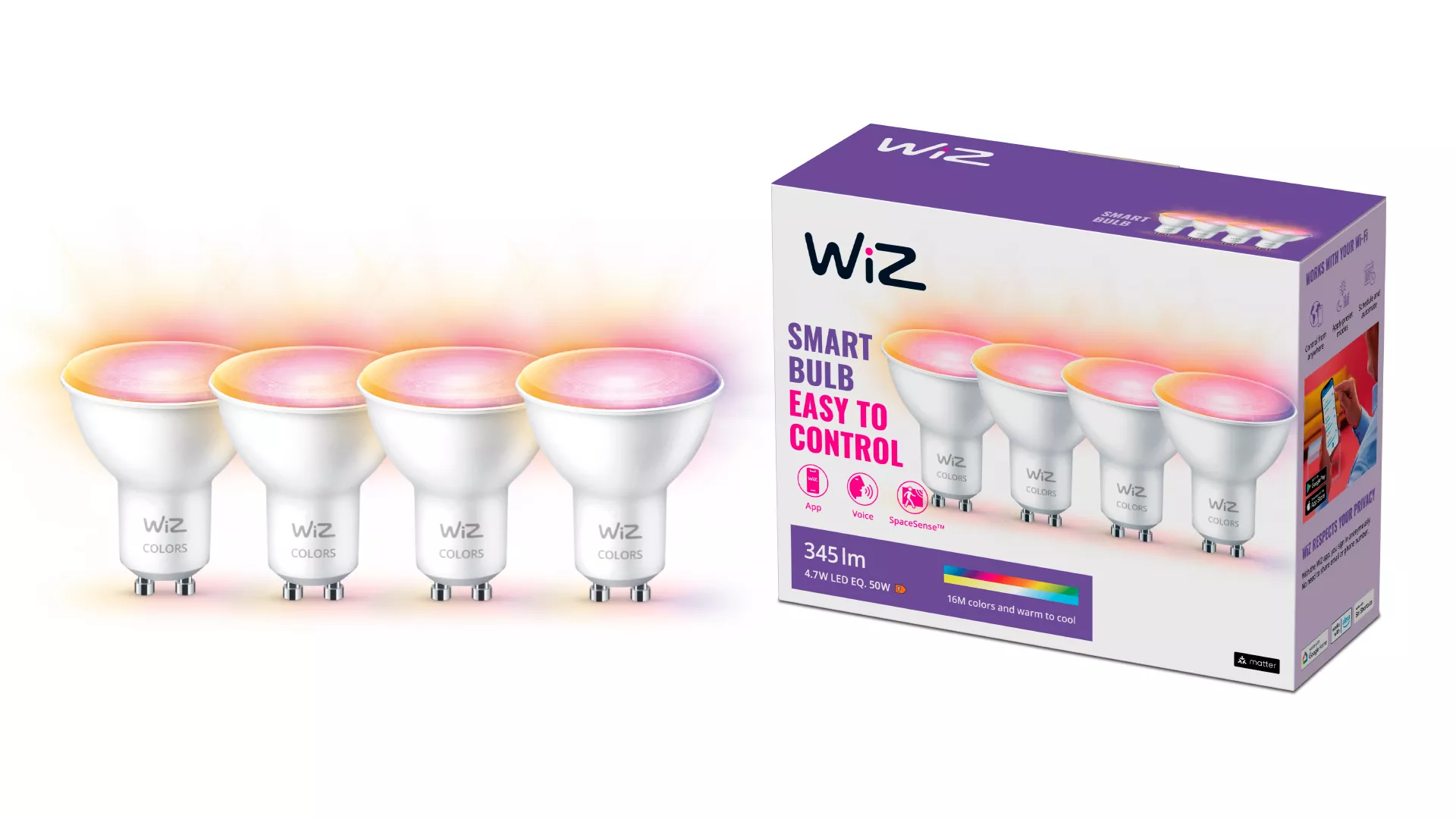 WiZ 8720169075757 smart lighting Smart bulb Wi-Fi/Bluetooth – image 2