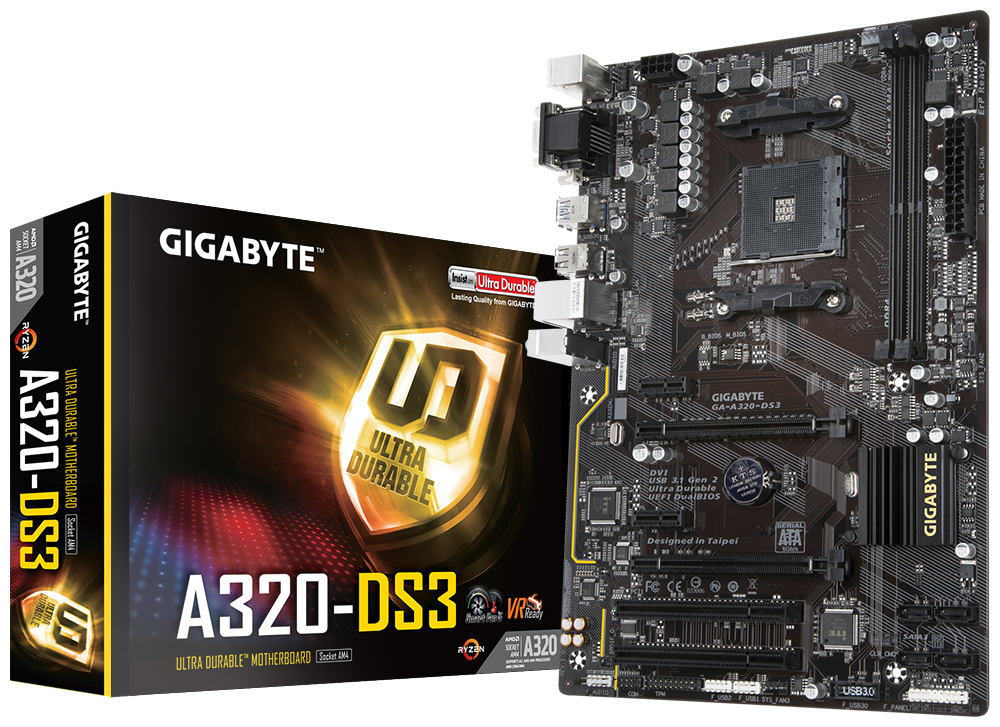 GIGABYTE GA-A320-DS3 AMD A320 Socket AM4 ATX