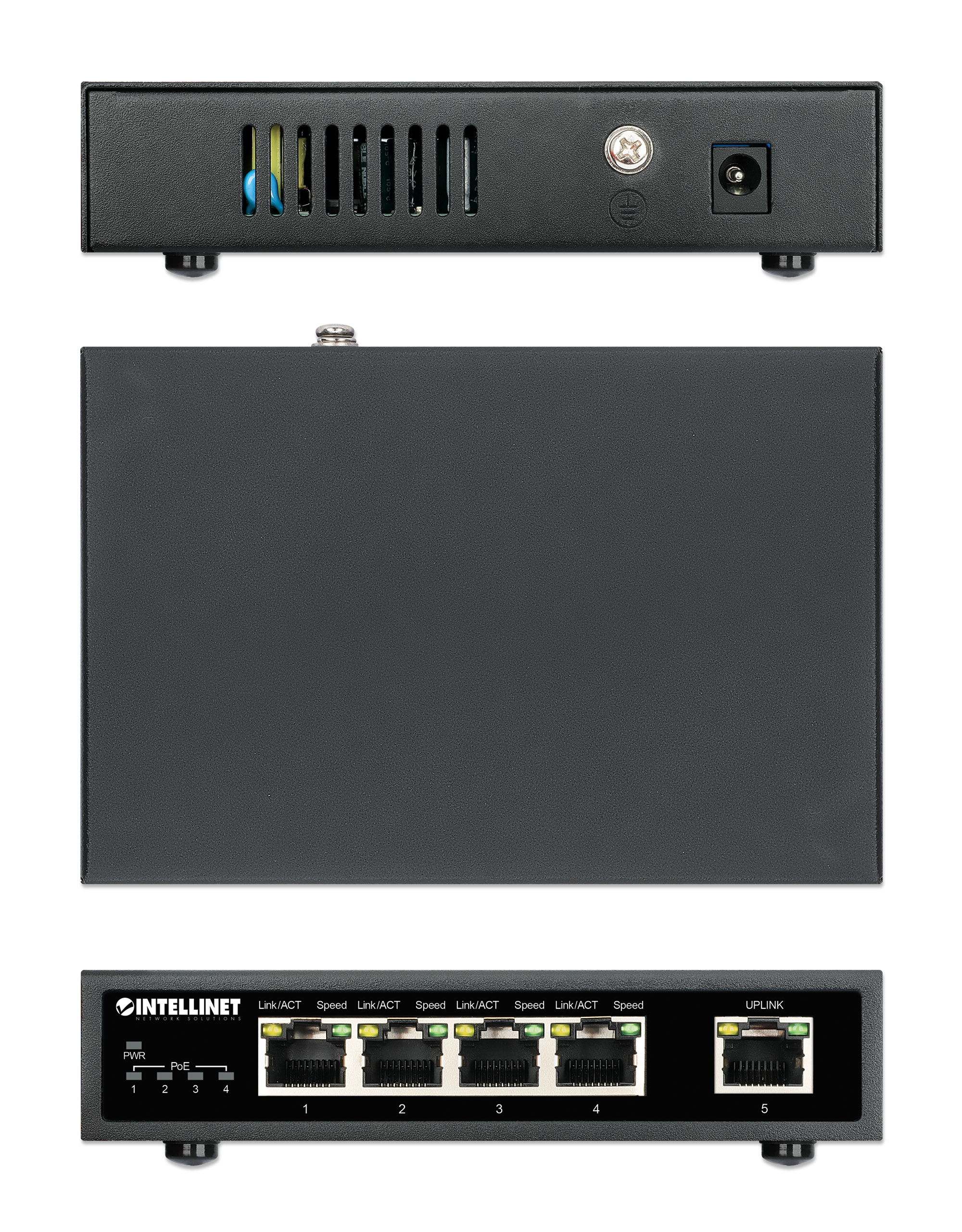 Intellinet 5-Port Gigabit Ethernet PoE+ Switch, Four PSE PoE Ports, IEEE 802.3at/af (PoE+/PoE) Compliant, PoE Power Budget up to – image 6