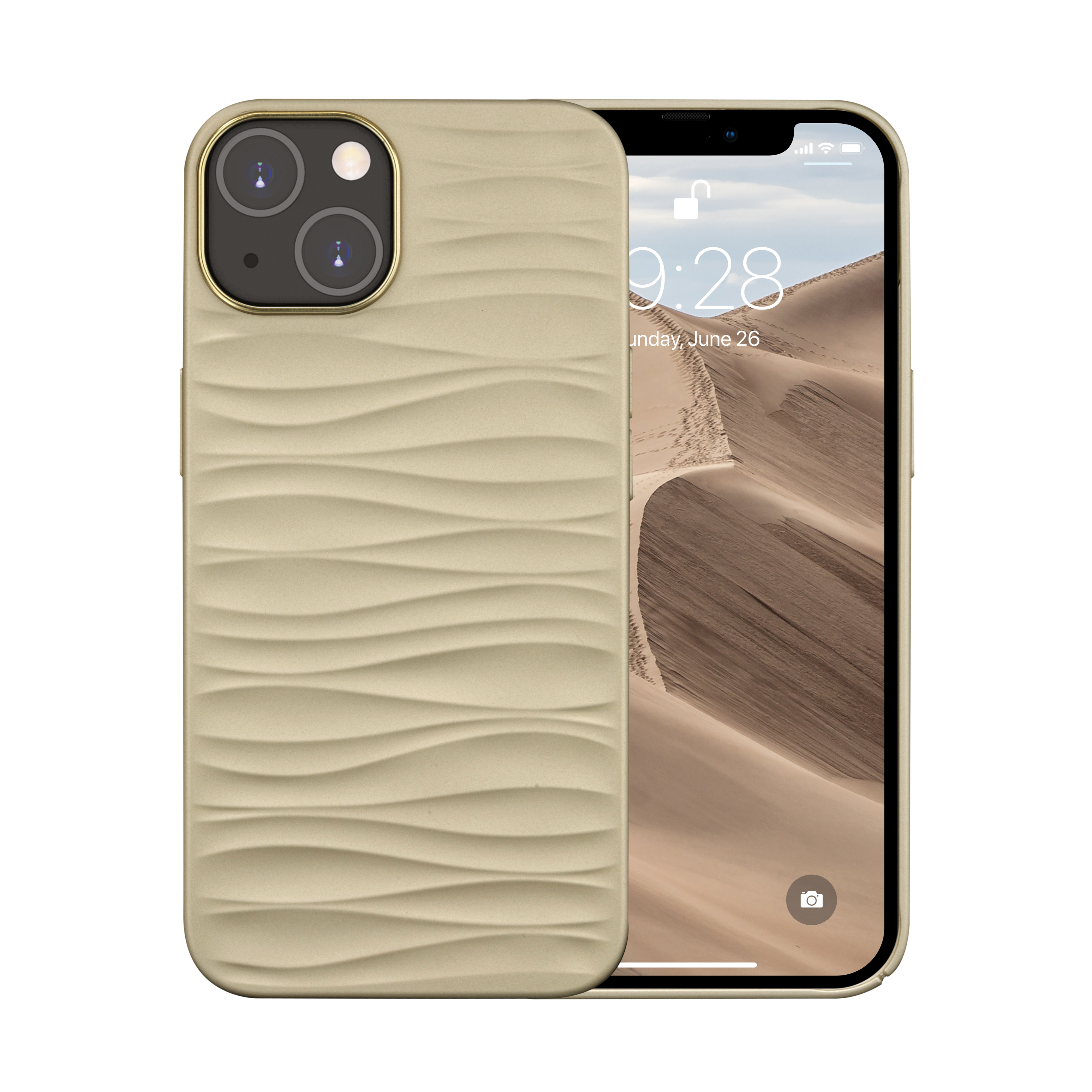 dbramante1928 Dune - Back cover for mobile phone - 100% recycled plastic - sand - for Apple iPhone 13, 14, 15, 16e