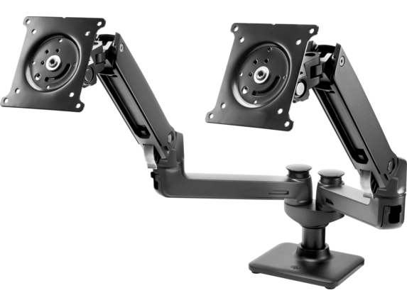 HP EliteDisplay E240 Head Only + Hot Desk Stand + Hot Desk 2nd Monitor Arm – image 3