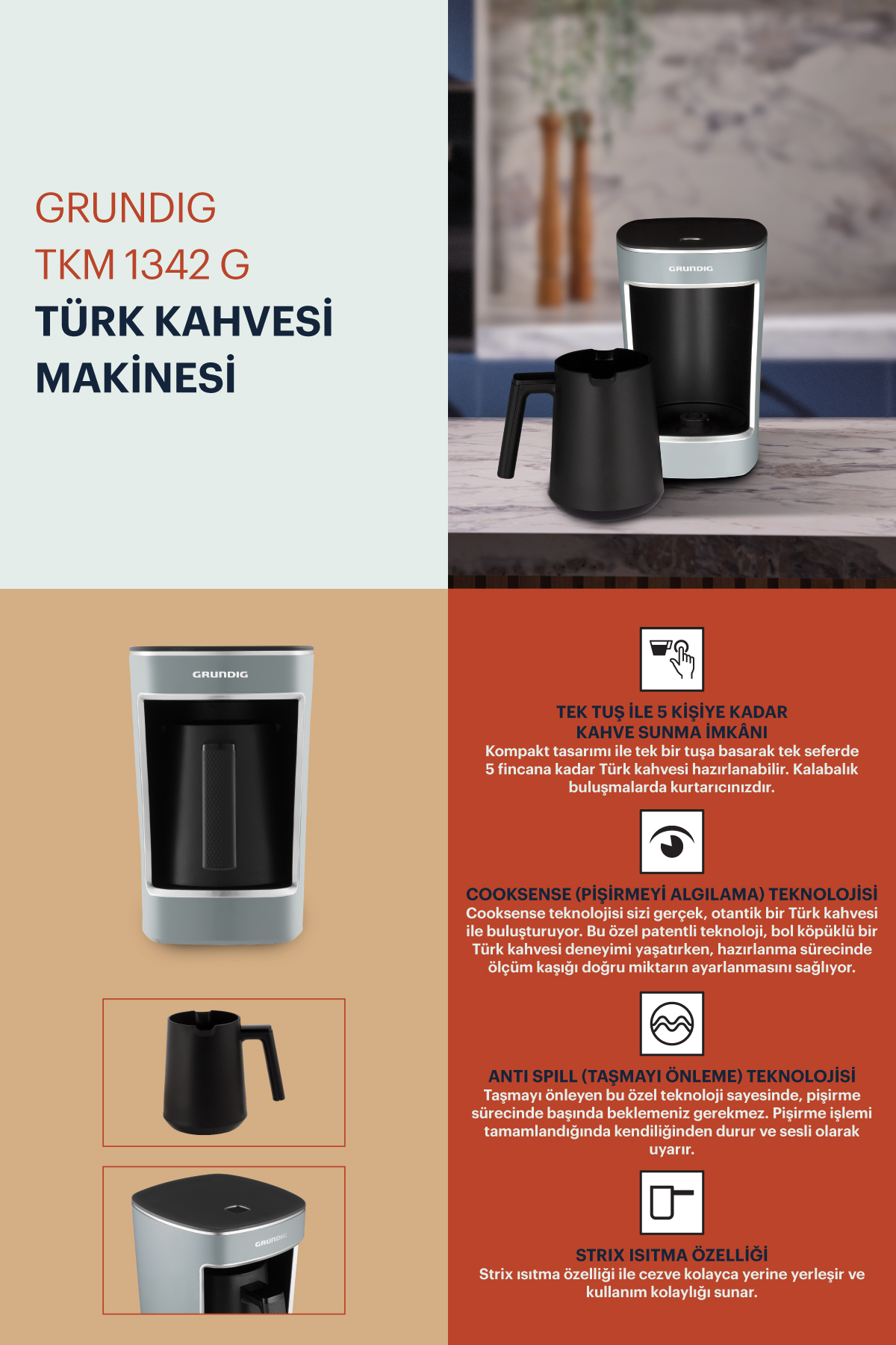 Grundig TKM 1342 G TÜRK KAHVE MAKINESI – image 7
