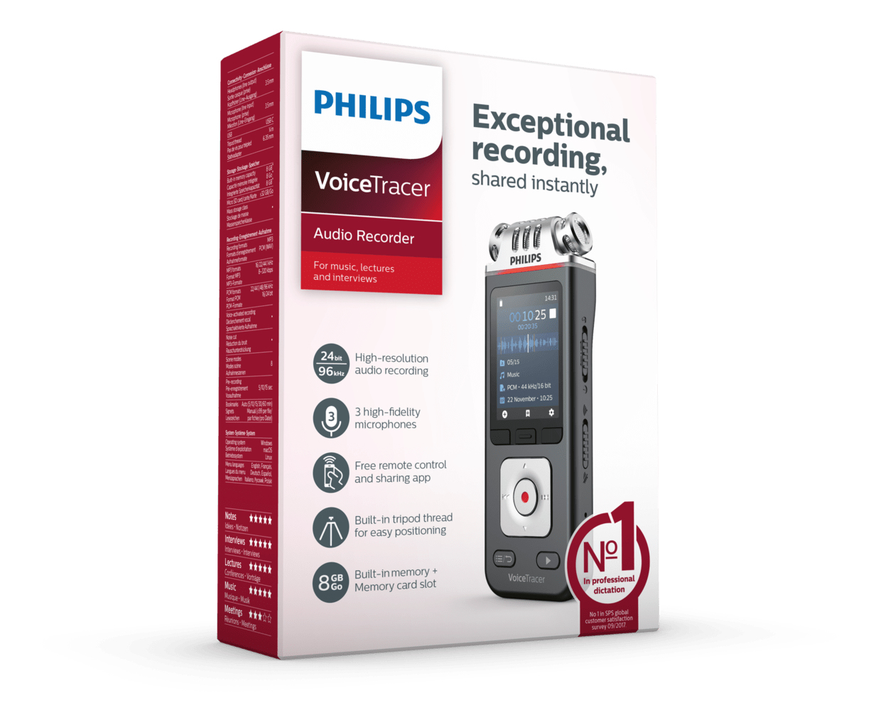 Philips Voice Tracer DVT6110/00 dictaphone Flash card Anthracite, Chrome – image 6