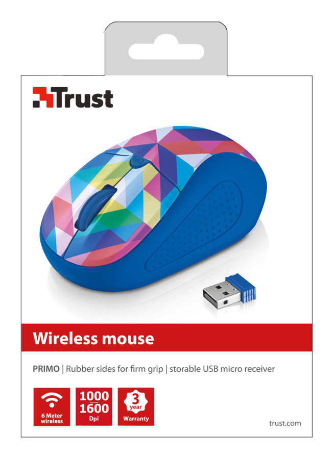 Trust 21480 mouse Office Ambidextrous RF Wireless 1600 DPI – image 5