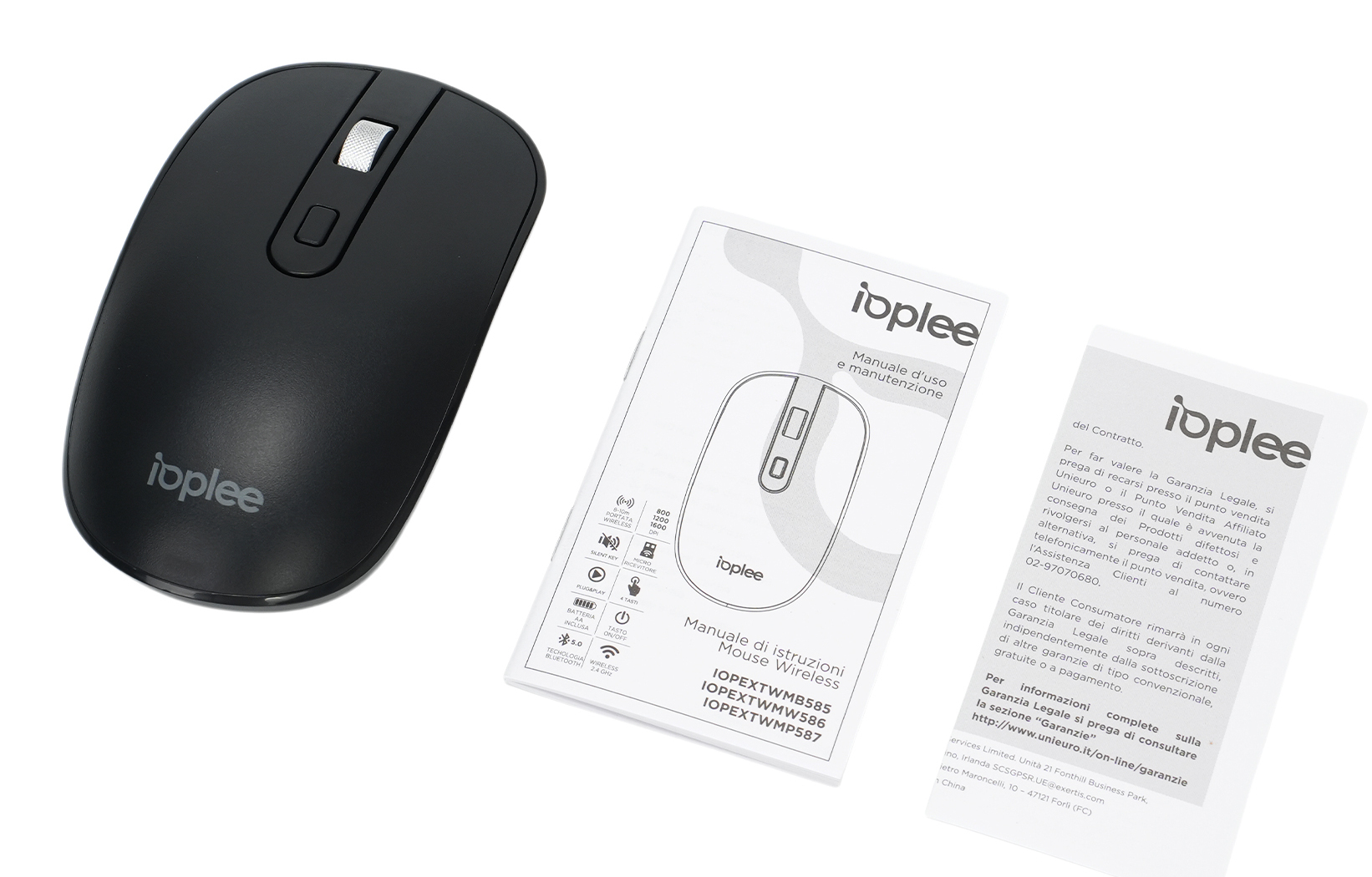 IOPLEE IOPEXTWMB585 mouse Home Ambidextrous RF Wireless + Bluetooth 1600 DPI – image 5