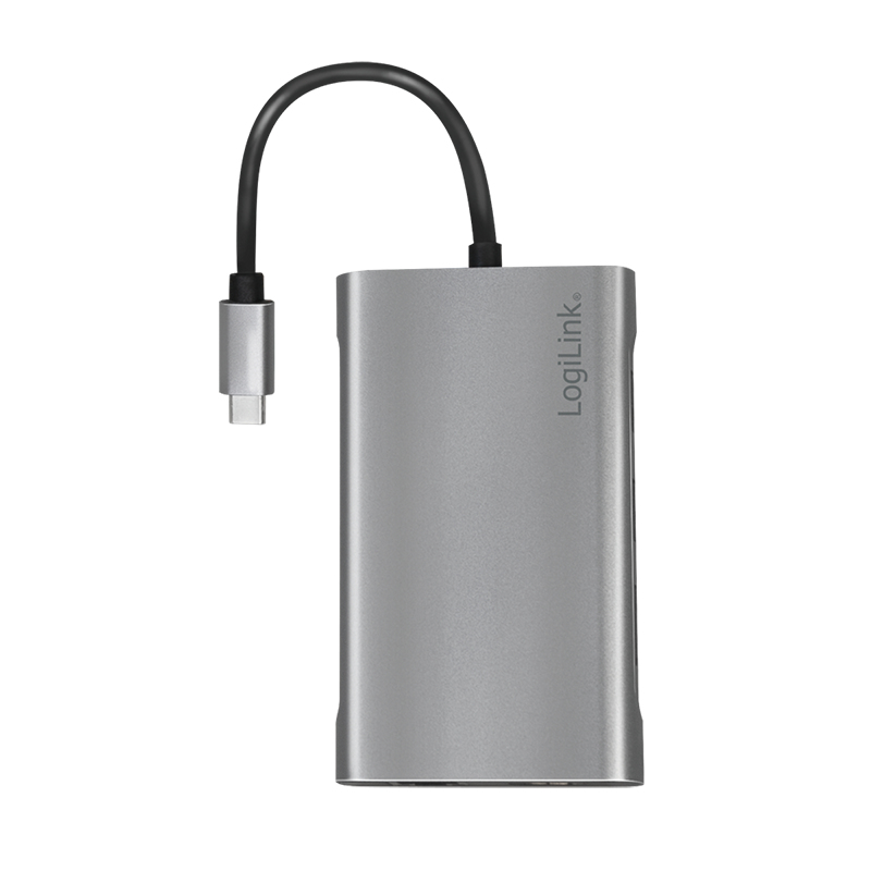 LogiLink UA0383 laptop dock/port replicator Wired USB 3.2 Gen 1 (3.1 Gen 1) Type-C Silver – image 2