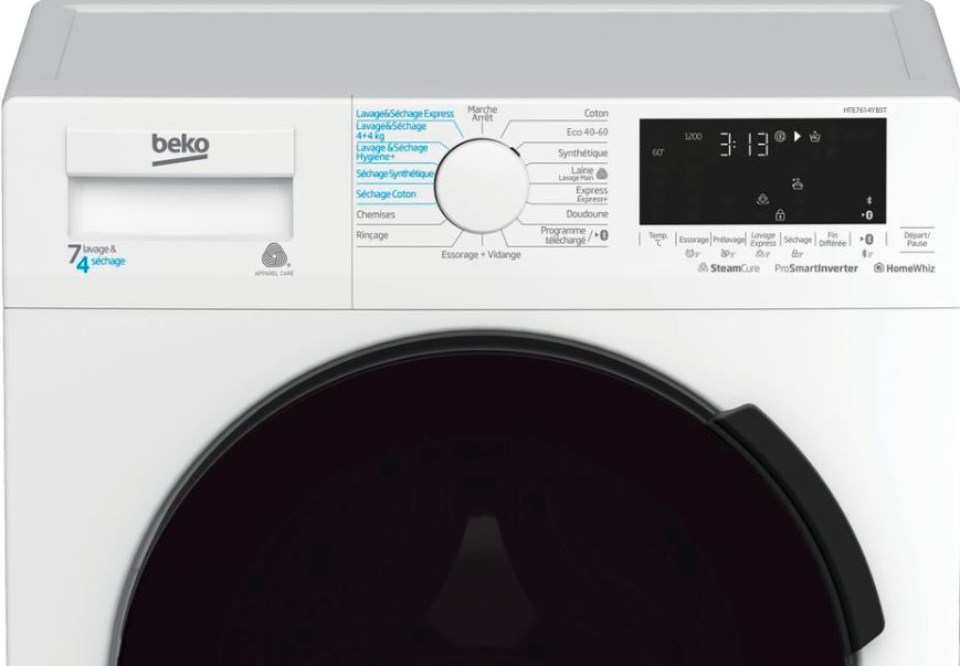 Beko HTE7614YBST washer dryer Freestanding Front-load White – image 3