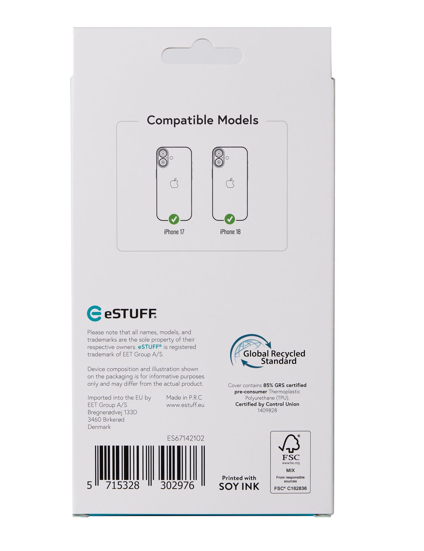 eSTUFF INFINITE (GRS) OSLO iPhone 18/17 Clear Magnetic Cover – image 9