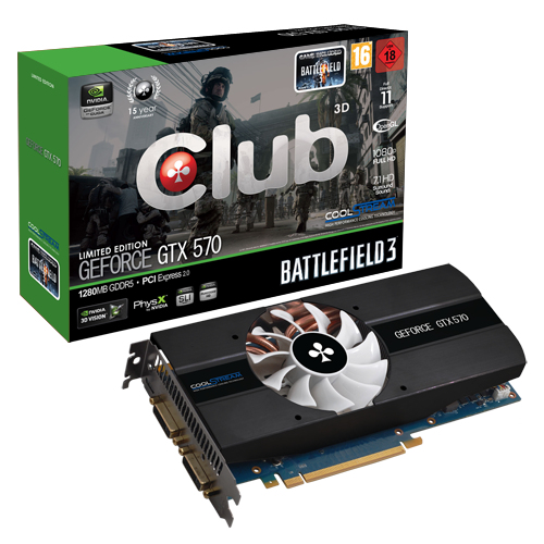 CLUB3D CGNX-X5780B graphics card NVIDIA GeForce GTX 570