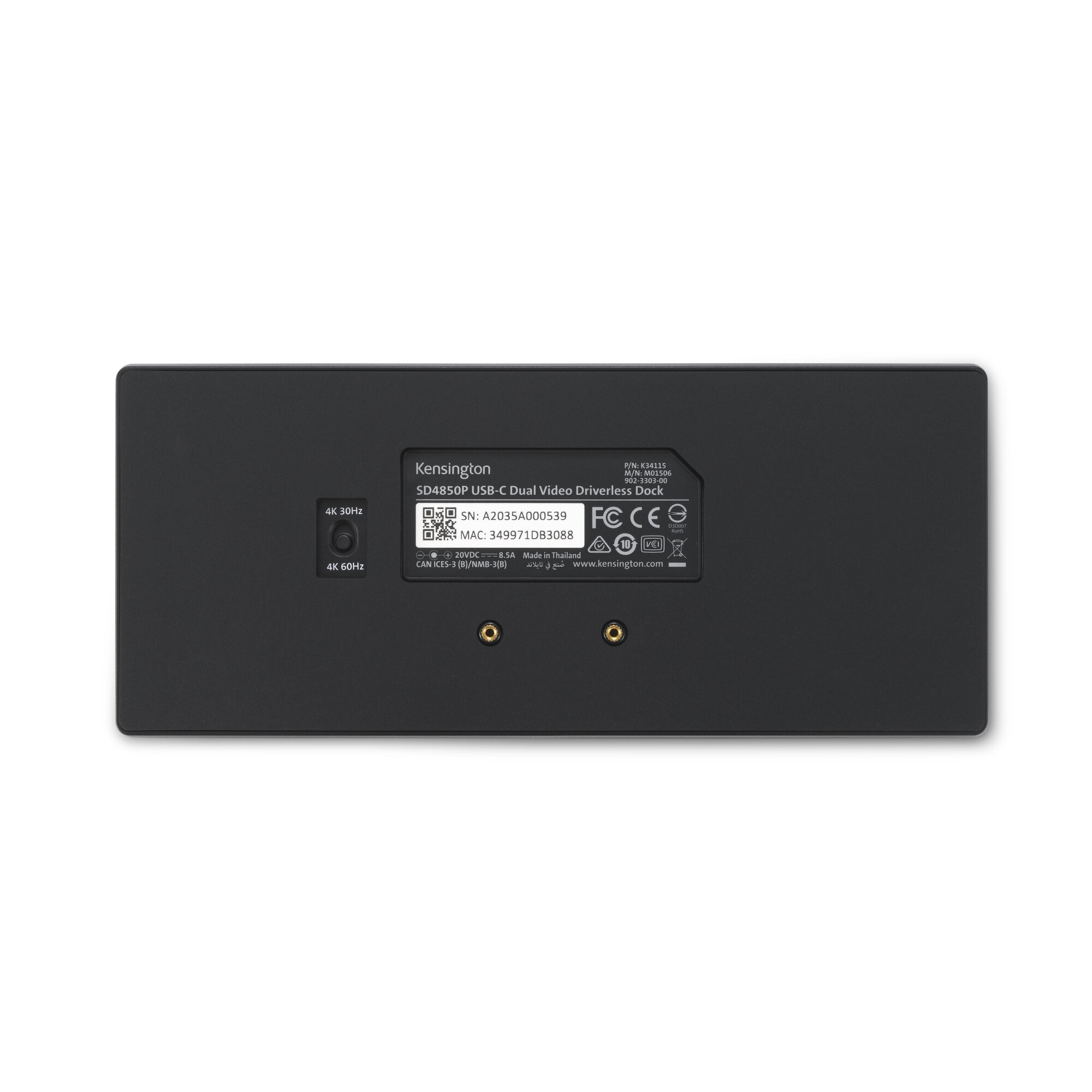 Kensington SD4855P USB-C 10Gbps Dual Video Driverless Docking Station with – image 9
