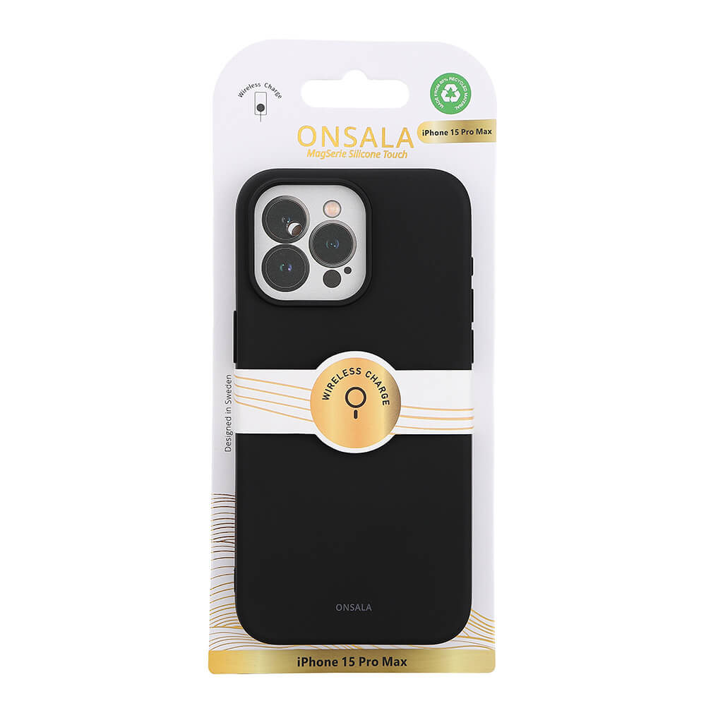 Onsala Phone Case with Silicone Feel MagSeries Black - iPhone 15 Pro Max – image 2