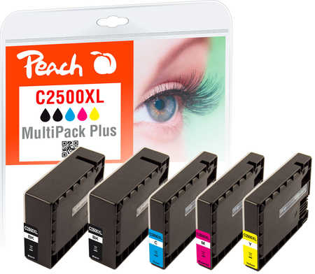 Peach 319393 ink cartridge 5 pc(s) Compatible Black, Cyan, Magenta, Yellow