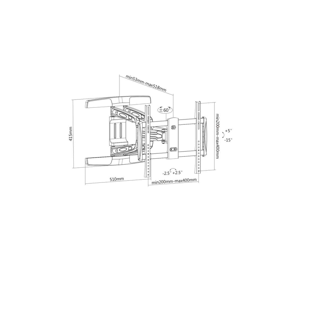 Manhattan Wall Mount for TV & Monitors (Full Motion), For screens – image 5