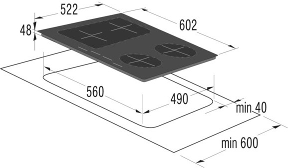 Gorenje IS644AC hob Black Built-in Zone induction hob 4 zone(s) – image 2