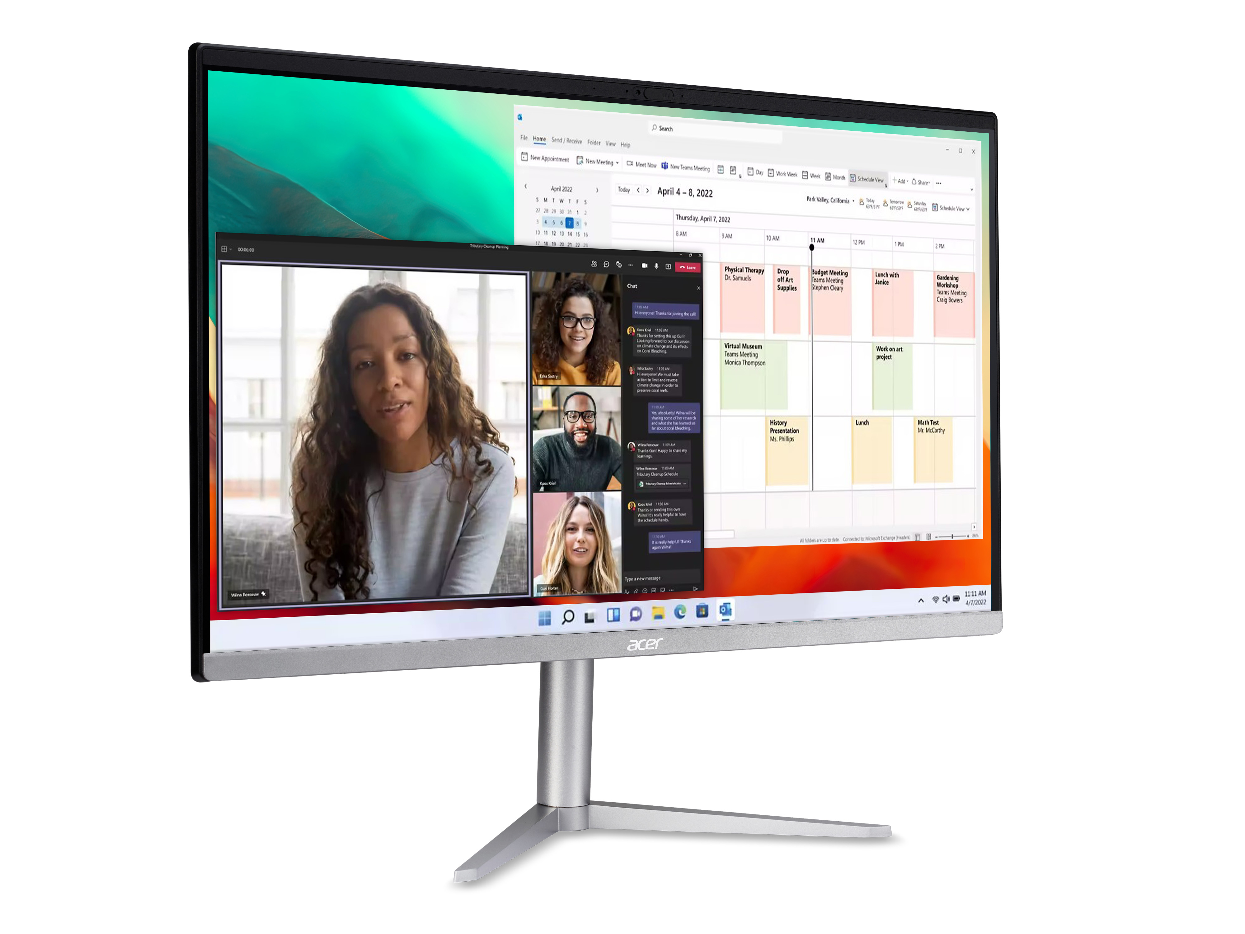 Acer Aspire C24-1300 All-in-One Desktop – Ryzen 3-7320U, 8GB, 512GB SSD, Integrated Graphics, 23.8″ Full HD, Windows 11, Black image 2