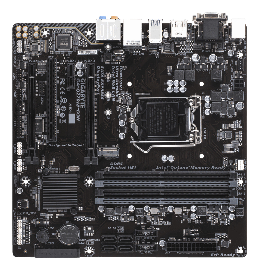 GIGABYTE GA-Q270M-D3H motherboard Intel® Q270 LGA 1151 (Socket H4) ATX – image 3