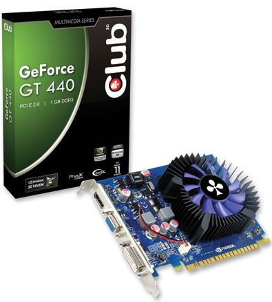 CLUB3D CGNX-G4424ZI graphics card NVIDIA GeForce GT 440