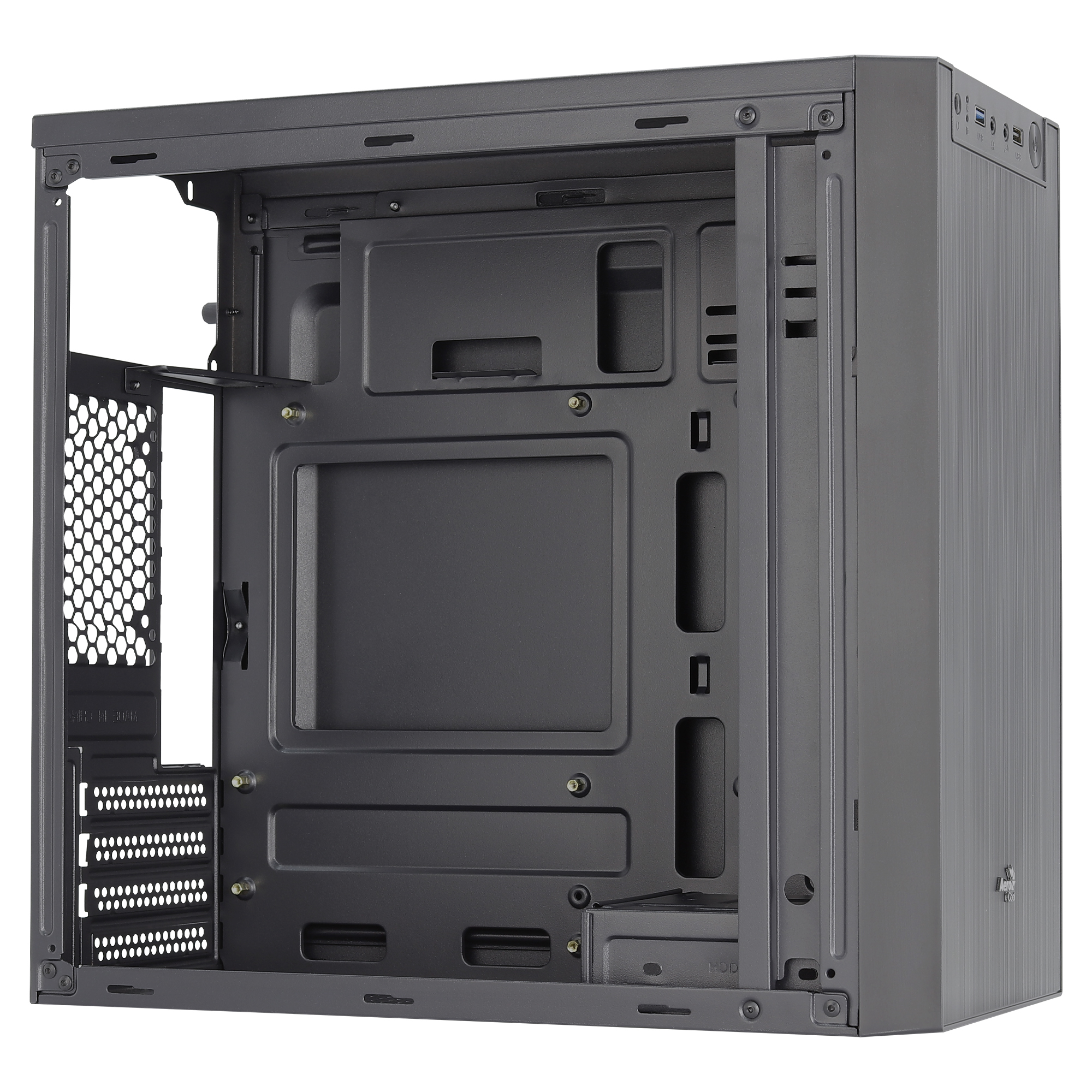 Aerocool CS108BKV1 Compact Micro ATX PC Case Aluminium Brushed – image 9