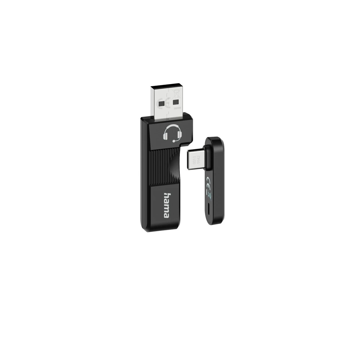 Hama WHS-400 Headset Wireless Head-band Office/Call center USB Type-C Black – image 5