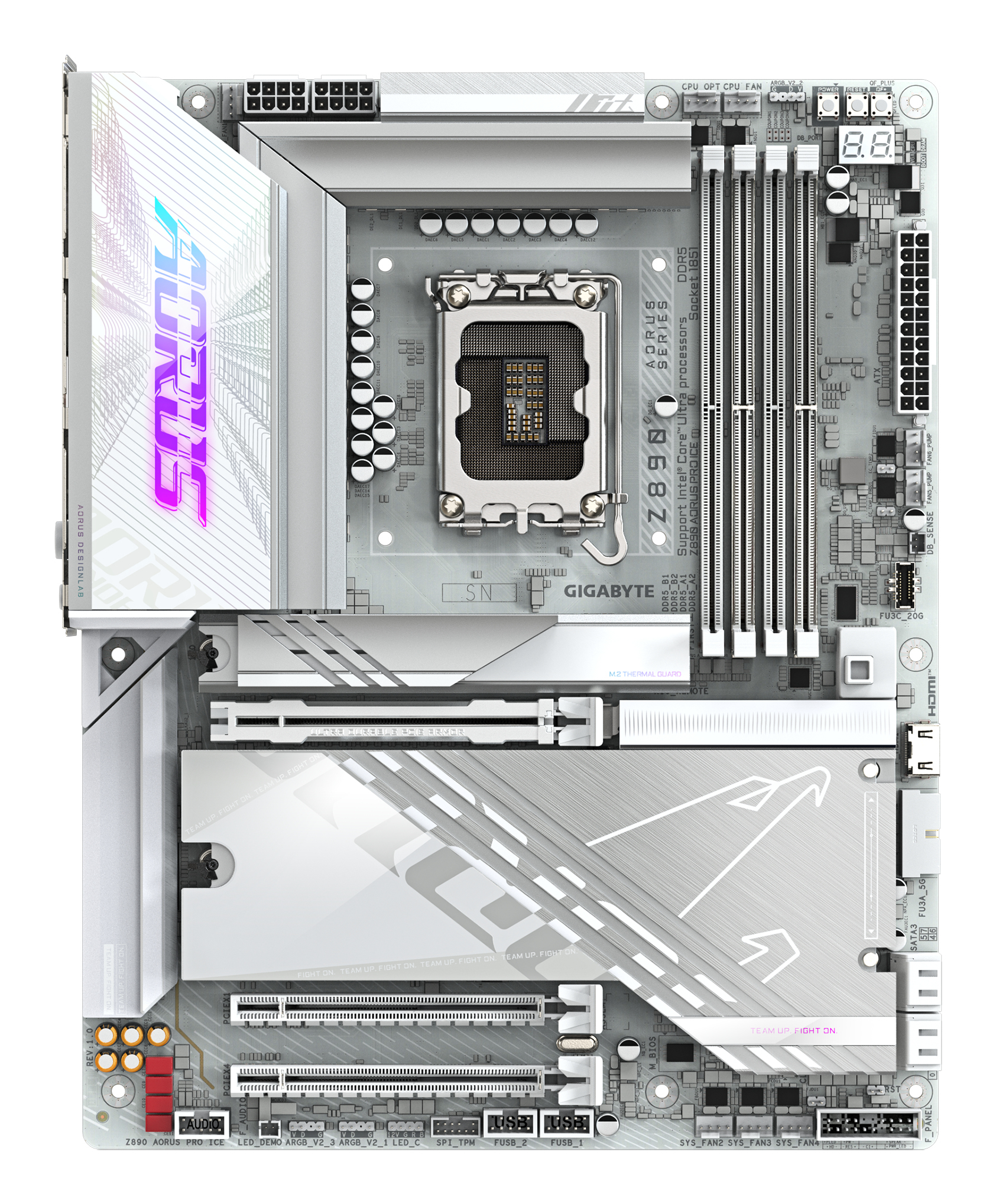 Tarjeta Madre Gigabyte Z890 AORUS PRO ICE - Socket 1851 - 4x DDR5 - 5600/6400/9500(OC)MHz - USB - HDMI - ATX - Z890 AORUS PRO ICE Tarjeta Madre Gigabyte Z890 AORUS PRO ICE - Socket 1851 - 4x DDR5 - 5600/6400/9500(OC)MHz - USB - HDMI - ATX - Z890 AORUS PRO ICE