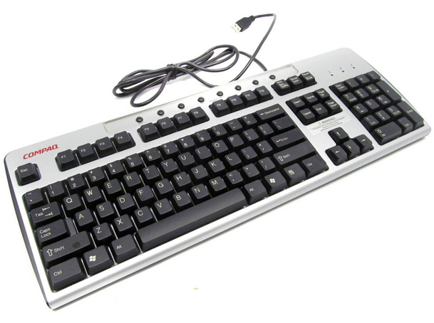 HP 271123-051 keyboard USB AZERTY French Black, Silver