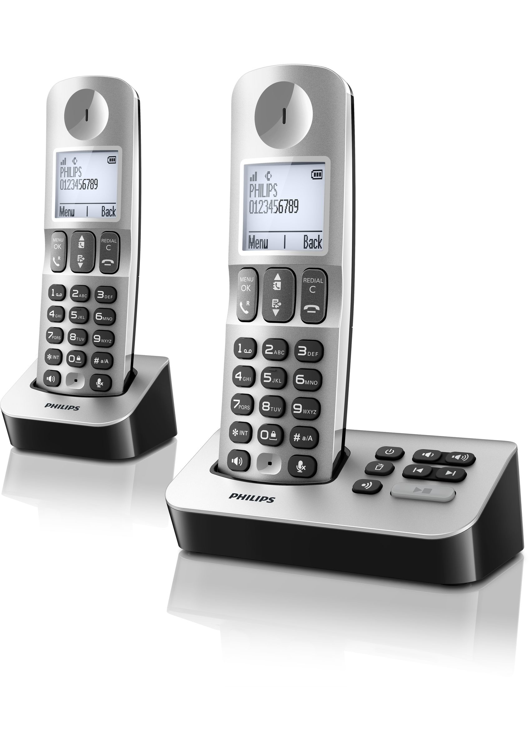 Philips D4052S/38 telephone DECT telephone Caller ID Black, Silver