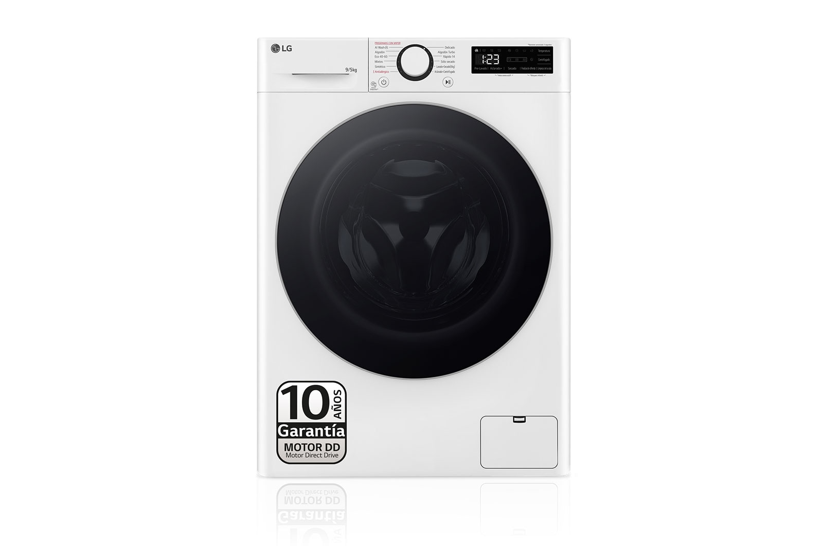 LG F2DR5S09A1W washer dryer Freestanding Front-load White – image 1