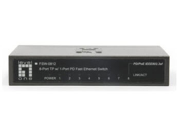 LevelOne 7 FE + 1 FE PoE PD Switch – image 2