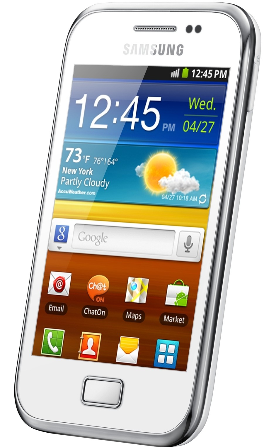 Samsung Galaxy Plus 9.27 cm (3.65") Single SIM Android 2.3 3G Micro-USB B 3 GB 1300 mAh White – image 2
