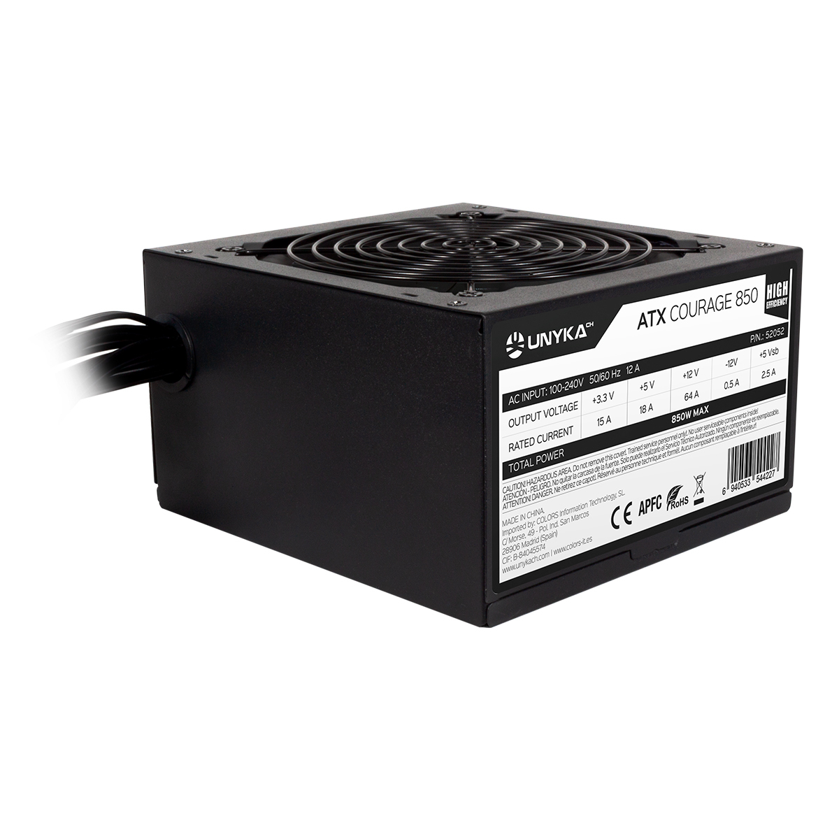 UNYKAch ATX Courage 850W Hight Efficiency Power Supply – image 2