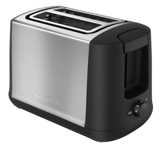Moulinex LT340811 toaster 6 2 slice(s) Black, Stainless steel