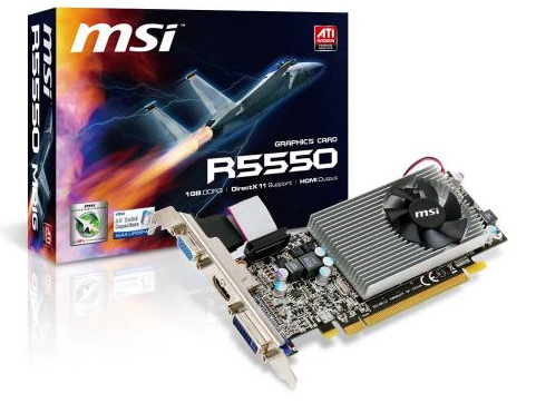 MSI R5550-MD1G graphics card – image 1