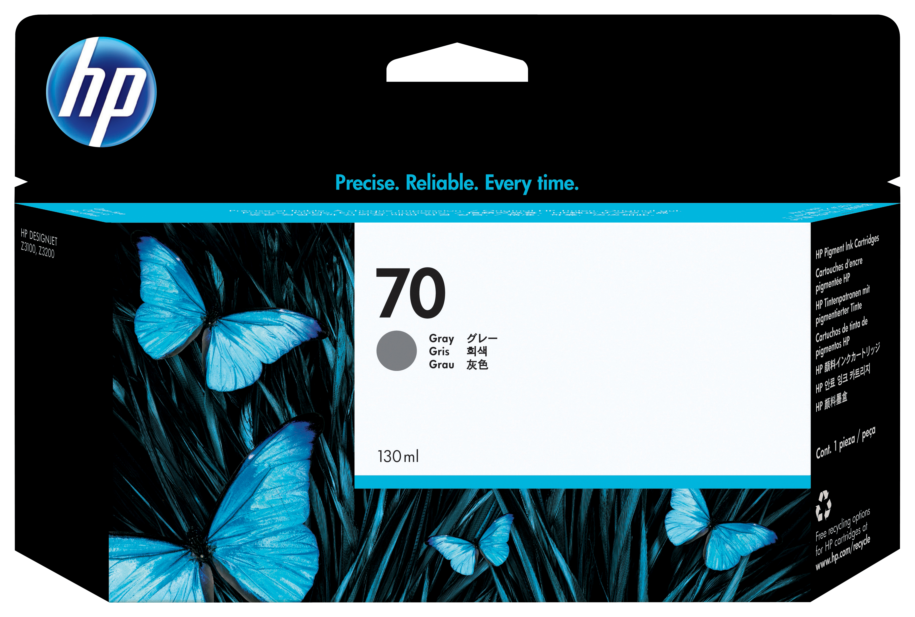 HP 70 original Ink cartridge C9450A grey standard capacity 130ml 1-pack wit...