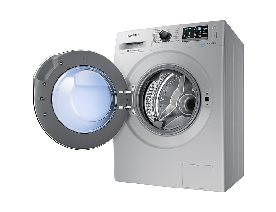Samsung WD80J5B10AS/AH washer dryer Freestanding Front-load Silver – image 5