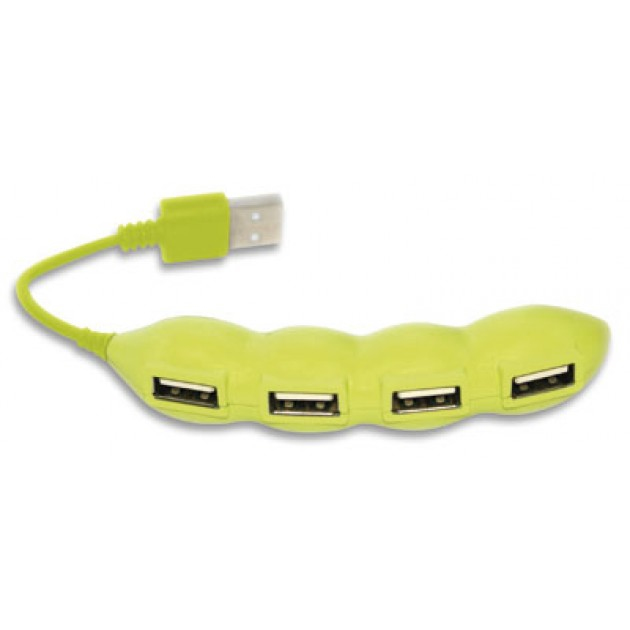 Techly IUSB2-HUB4-BEAN interface hub 480 Mbit/s Green