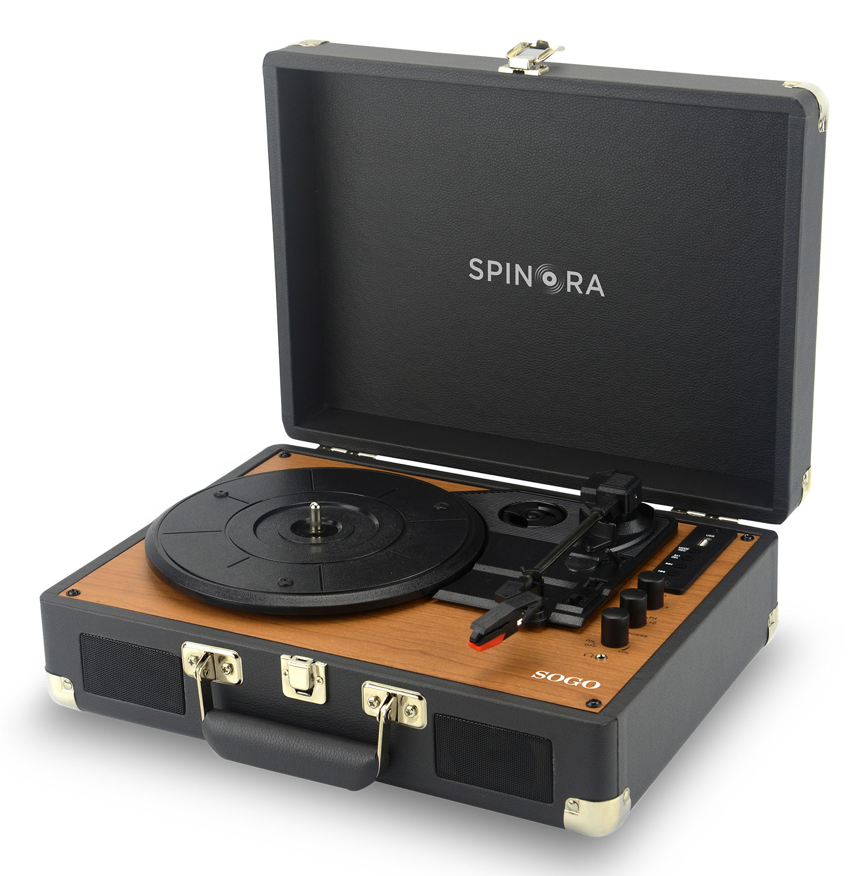 Sogo TDA-SS-8645 audio turntable Belt-drive audio turntable Black, Wood – image 4